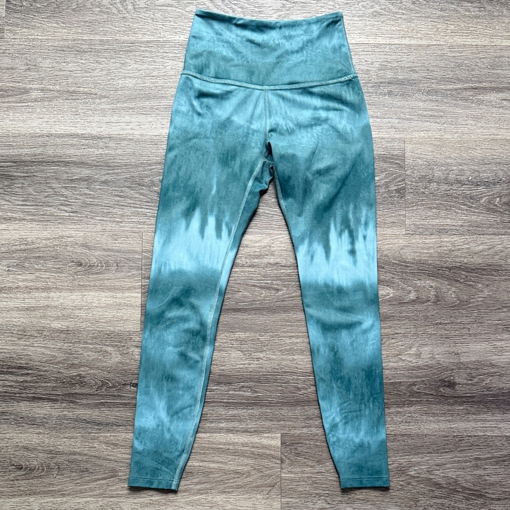 Beyond Yoga Teal Blue Active Leggings Size XS Mid Rise Olympus Cropped Tights